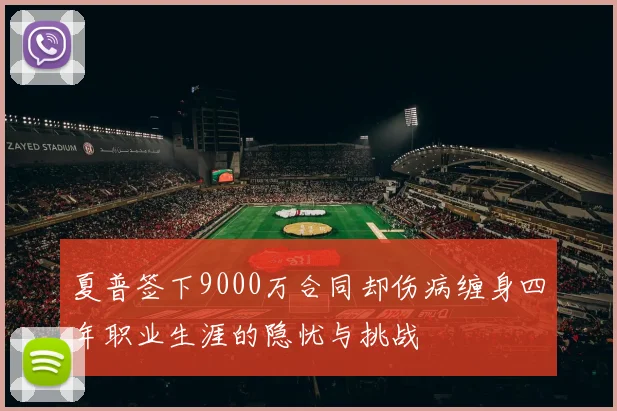 夏普签下9000万合同却伤病缠身四年职业生涯的隐忧与挑战